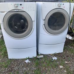 Washer and gas dryer