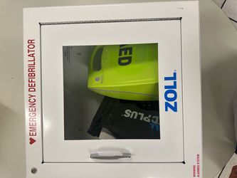 ZOLL AED PLUS  Emergency Defibrillator with cabinet