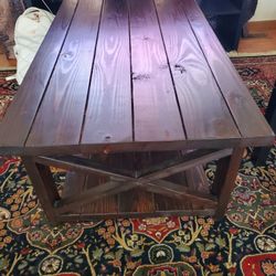 Farmhouse Real Wood Coffee Table