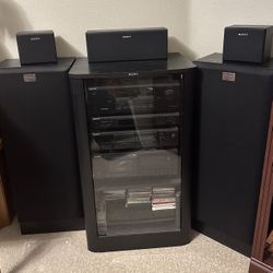 SONY STEREO COMPLETE Speaker System ORIGINAL CD TAPE RADIO 