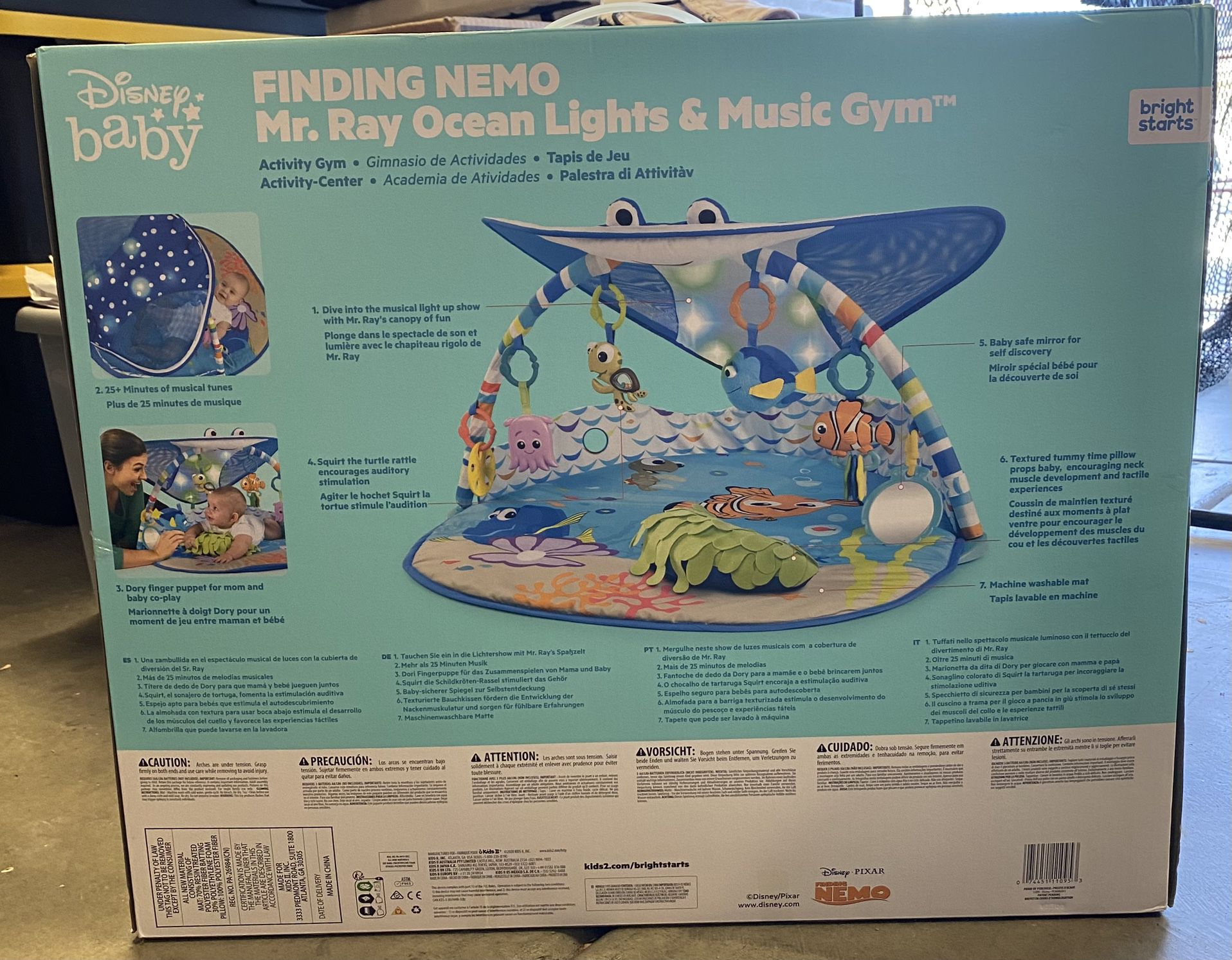 Disney Baby Finding Nemo Mr. Ray Ocean Lights & Music Gym Mat