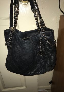 Mk black leather bag