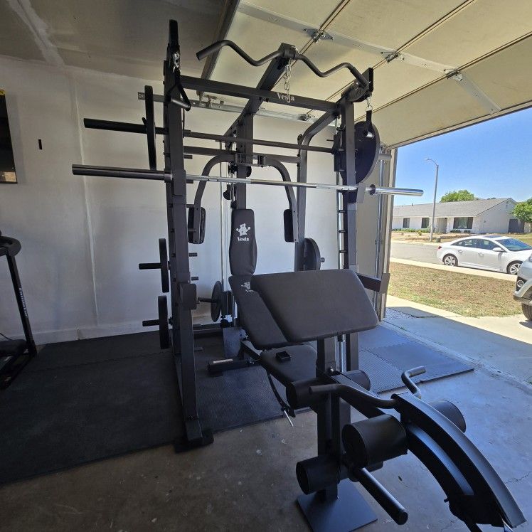Smith Machine 2001 | Multi-Use Adj Bench | Gym Equipment | Fitness | Squat Rack | Excercise |🔴WEIGHTS AND BARBELL SOLD SEPARATELY 🔴 FREE DELIVERY 🚚