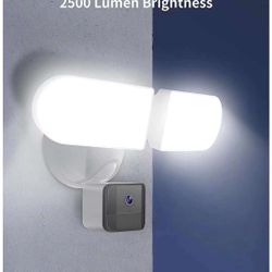 Floodlight Camera, Security Camera Outdoor 2500-Lumen Brightness with Siren Alarm IP65 Waterproof 1080p Night Vision Motion-Activated and Two-Way Audi