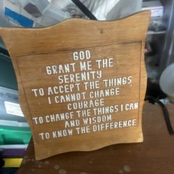 Vintage Wood 10x12 Serenity Prayer Wall Decor