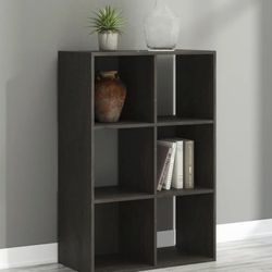 Black 6 Cube Wooden Organizer/Bookcase