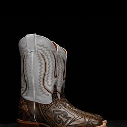 “The Gambler” Tan Safari – Square Toe boots