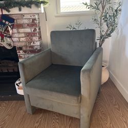 Green accent chair
