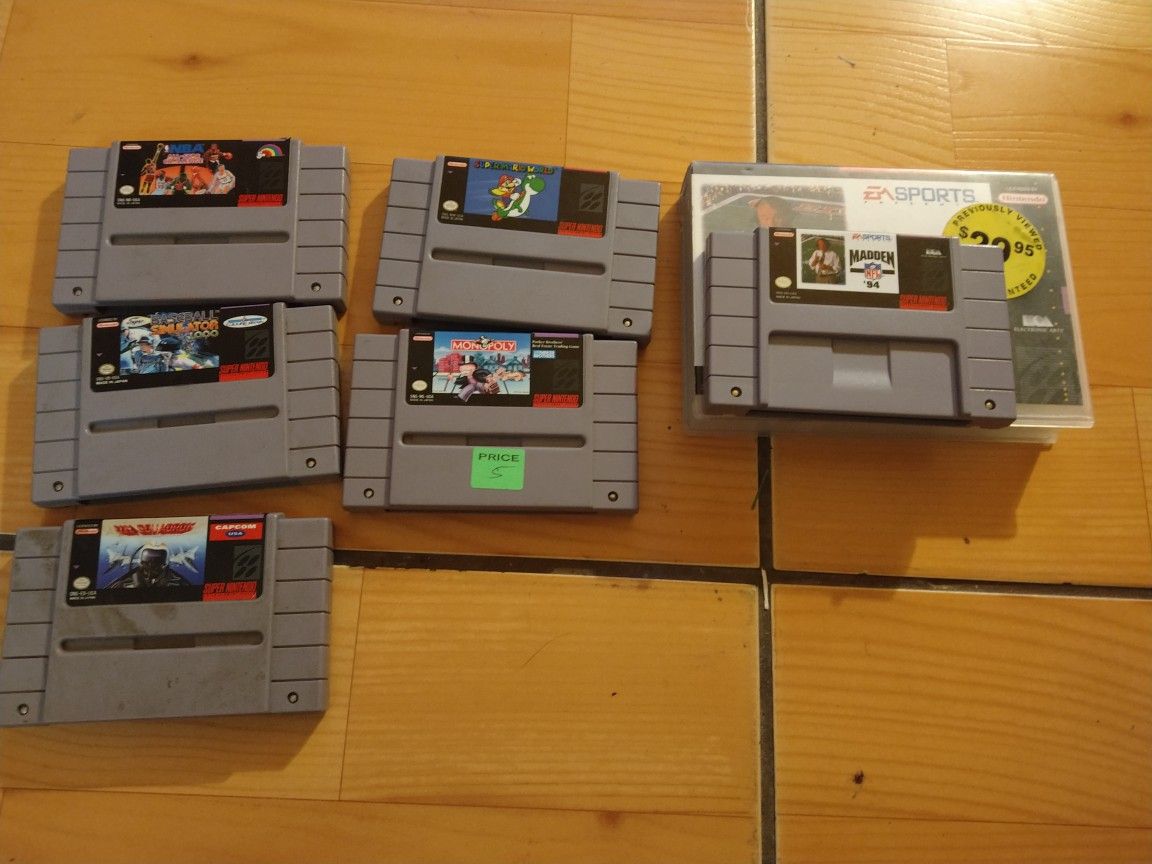 Super Nintendo games different prices