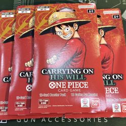 One Piece OP13 Booster Sleeves 4x