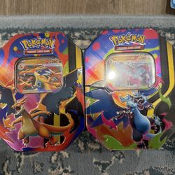 Sealed Mega charizard tins