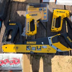 Dewalt Staplers And Hand Saw Each 20 