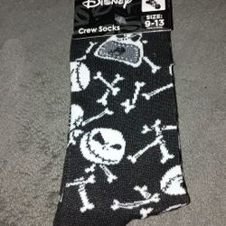 NIGHTMARE BEFORE CHRISTMAS JACK SKELETON CREW SOCK's