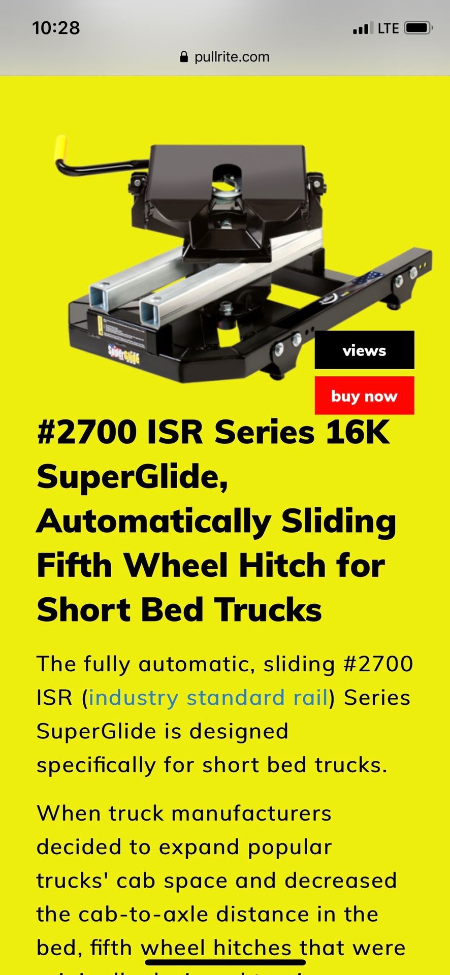 PulRite 2700 Automatic Slider Hitch