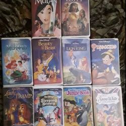 10 Walt Disney Classics in Great Shape $40 OBO Please Be Reasonable Thanks.