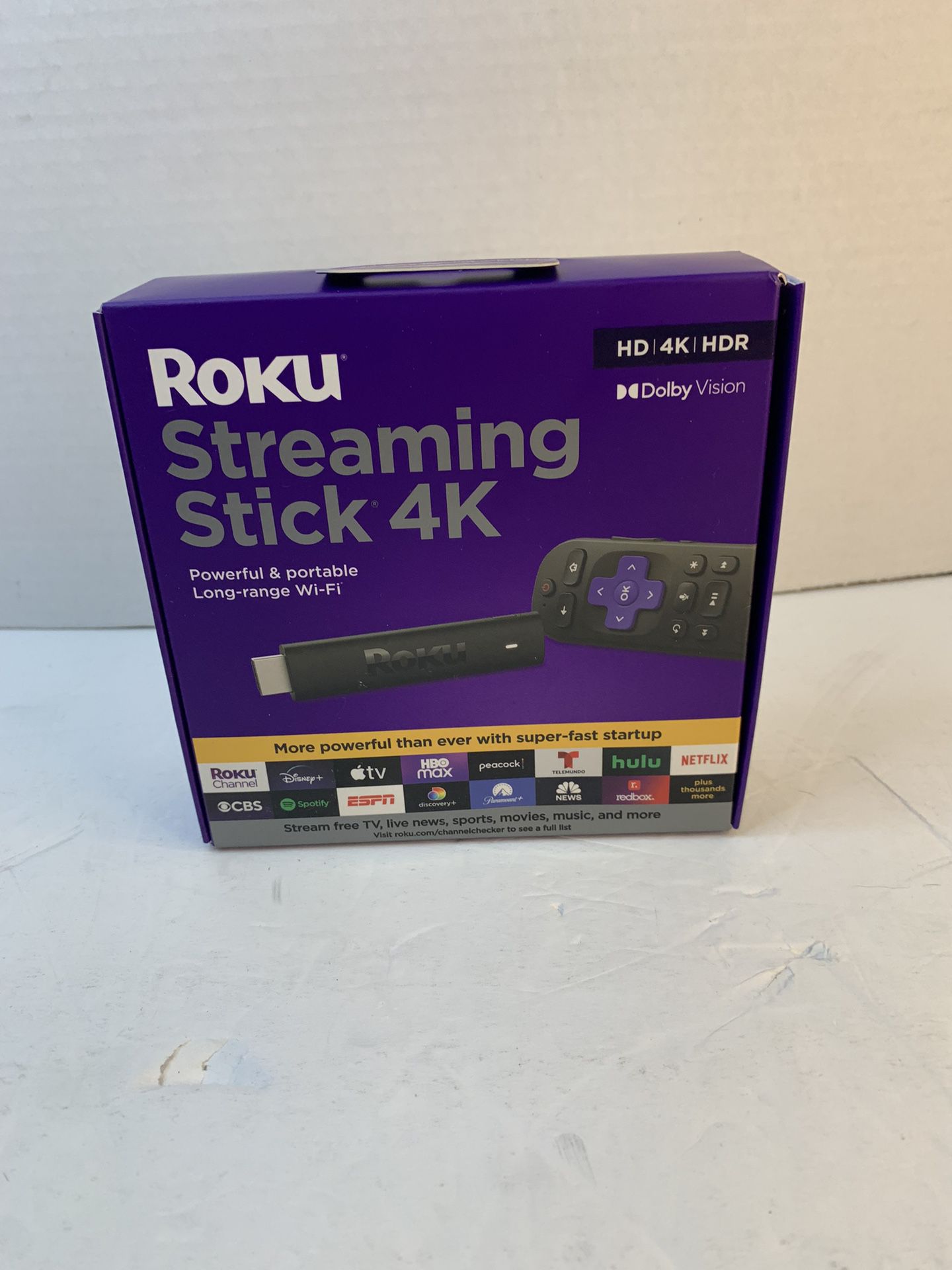 Roku Streaming Stick 4K Voice Remote Long-Range Wi-fi 