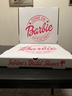 Barbie Themed Pizza Boxes 