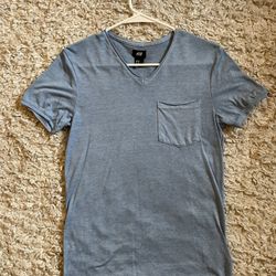 H&M Blue Men’s T-Shirt w/Pocket Size X-Small
