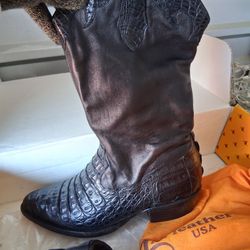 Custom Made Alligator Leather Boots 
