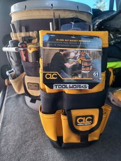 Bucket organizer, 61 pockets $,20.