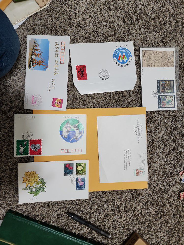 6 China Postage Envelope Lot 12