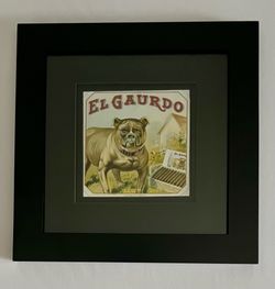 BullDog El Gaurdo Cigar Art10x10 Framed