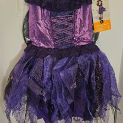 Amethyst Witch Girls Halloween Costume Large