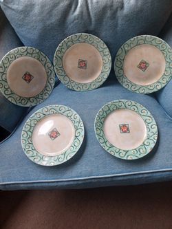 Correle Watercolors Flower Lunch/Salad Plates 