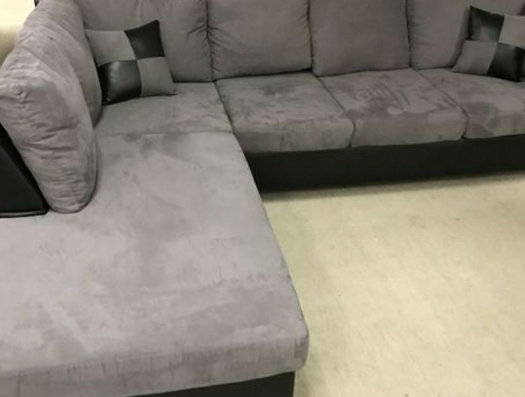 Gray Micro Fiber Sectional