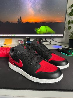Air Jordan 1 Low Bred Black/Red – Men’s 5.5