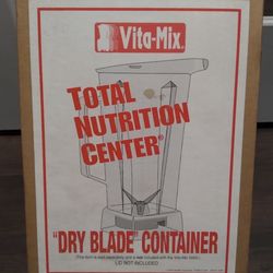 Vita Mix Dry Container with Blade•New in Box & Factory Sealed