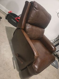 Genuine Leather Brown Recliner
