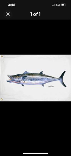 Taylor Made 1940 Nylon 24" X 36" Carey Chen King Mackerel Offshore Fish Flag boat