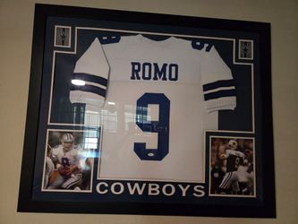 Framed signed Dallas Cowboy Jersey