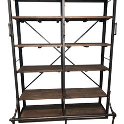 French Restoration Hardware Library Double Shelving unit
