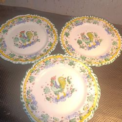VINTAGE ROOSTER PLATES