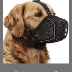 Dog Muzzle,Mesh Soft Muzzle For Small Medium Large Sized Dogs, Breathable Reflective Adjustable Puppy Muzzles With Collar For Scavenging Grooming Biti