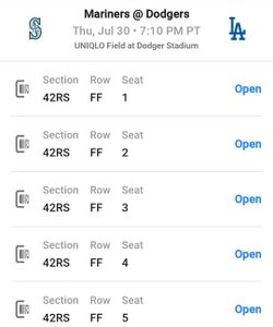 Dodger tix july30