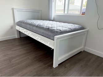 Twin bed and mattress