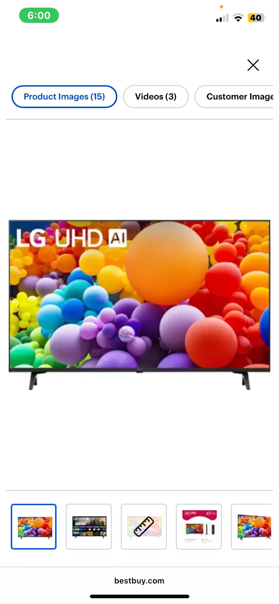LG TV 43” SMART TV