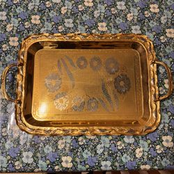 Brass serving tray -large