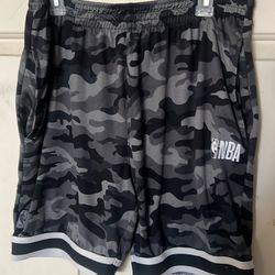 Gray and black camouflage shorts size XL