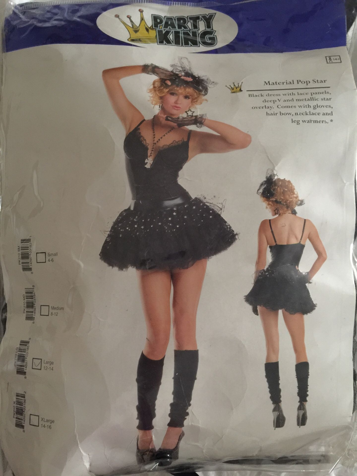 Ladies size L Madonna costume