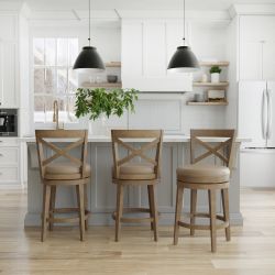 Grace Counter Height Swivel Stool, Brown