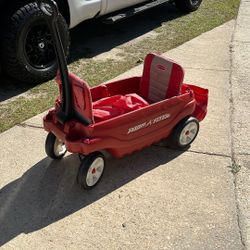Radio Flyer Wagon  W Seats And Roof Canopy