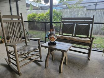 Rocking Chair Set with Side Table