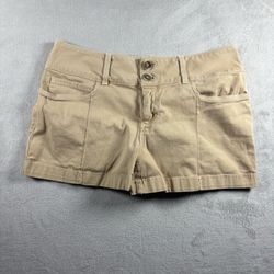 Y2K Bella Dahl Women's 31 Beige Low Rise Chino Shorts Size Cuffed #2A