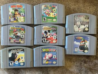Nintendo 64 Games ( Diddy Kong, Mario, Yoshi, 007)