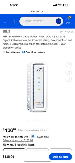 Arris Sb6190 Cable Modem