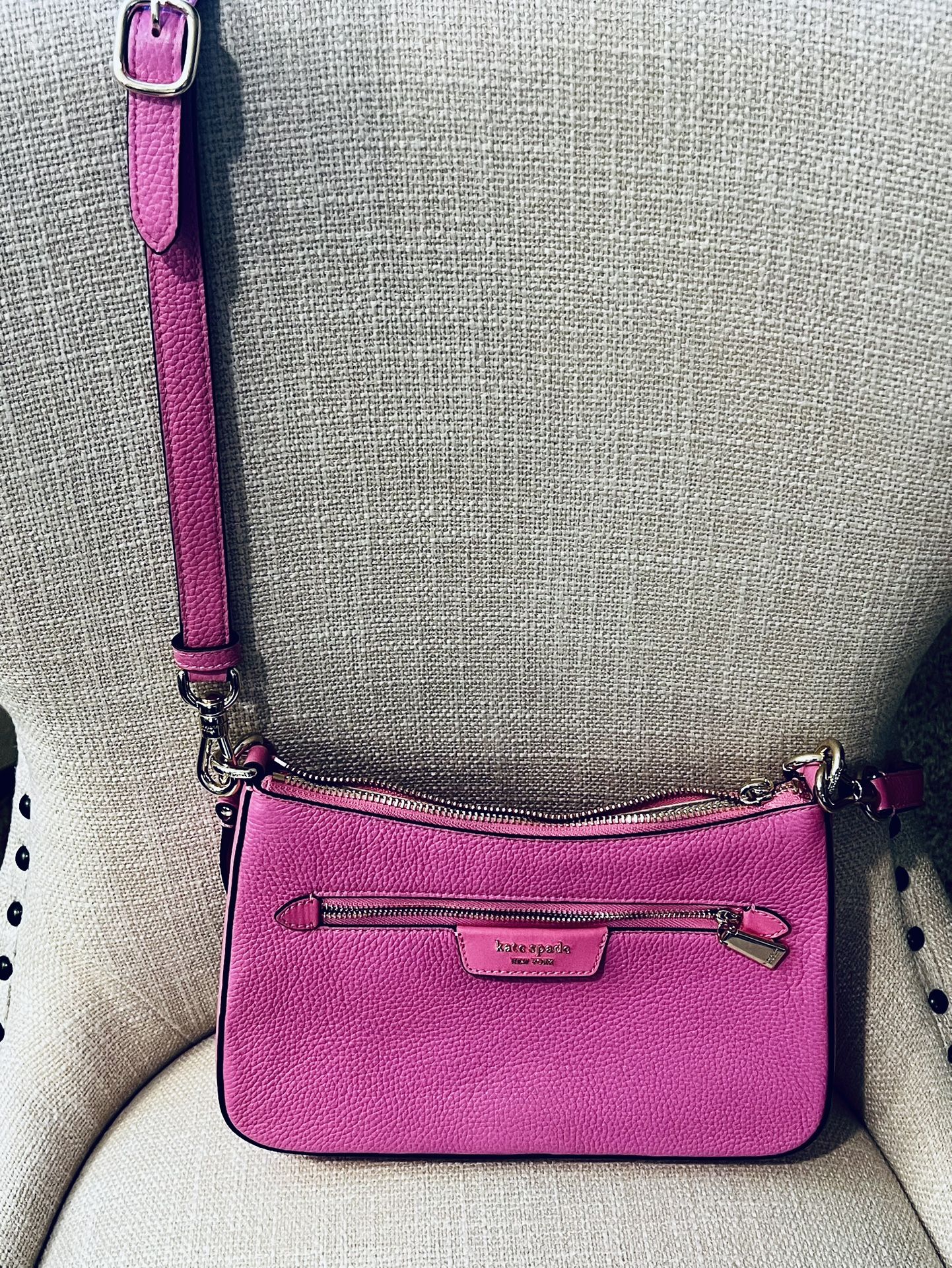 🌸 Kate Spade Pink Echinacea Leather Crossbody 🌸  MSRP $248